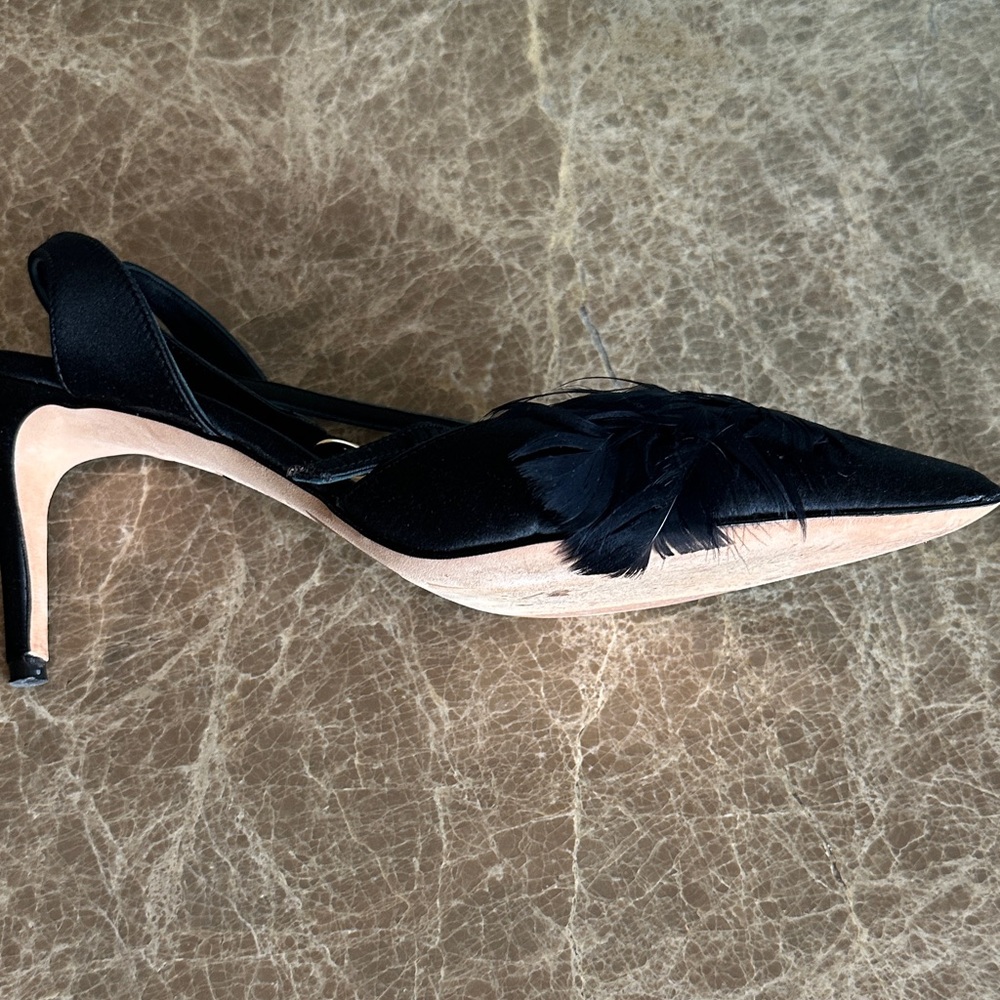 Something Bleu Effie Feathered Pumps - Picture 5 of 14